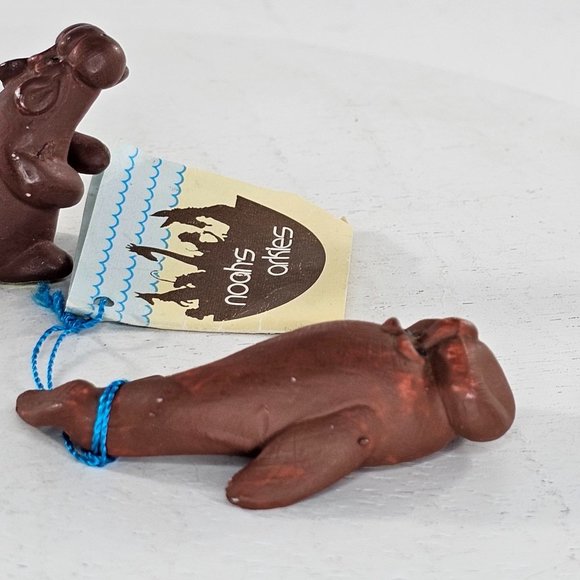 Enesco Noah's Arkies Bev Jamison Miniature Figurine Lot Whale Beaver Goose Fish - Picture 7 of 13